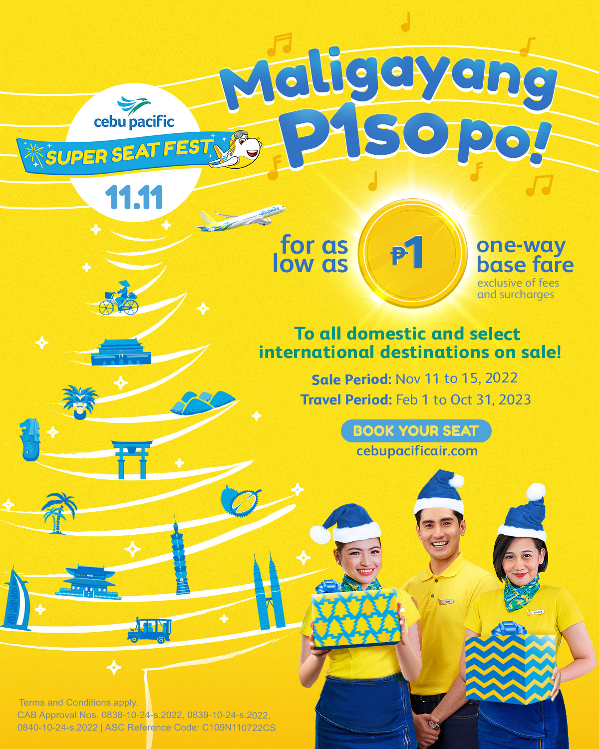 Cebu Pacific 11.11 PISO Fare Promo Cebu Pacific Promo Fares 2024