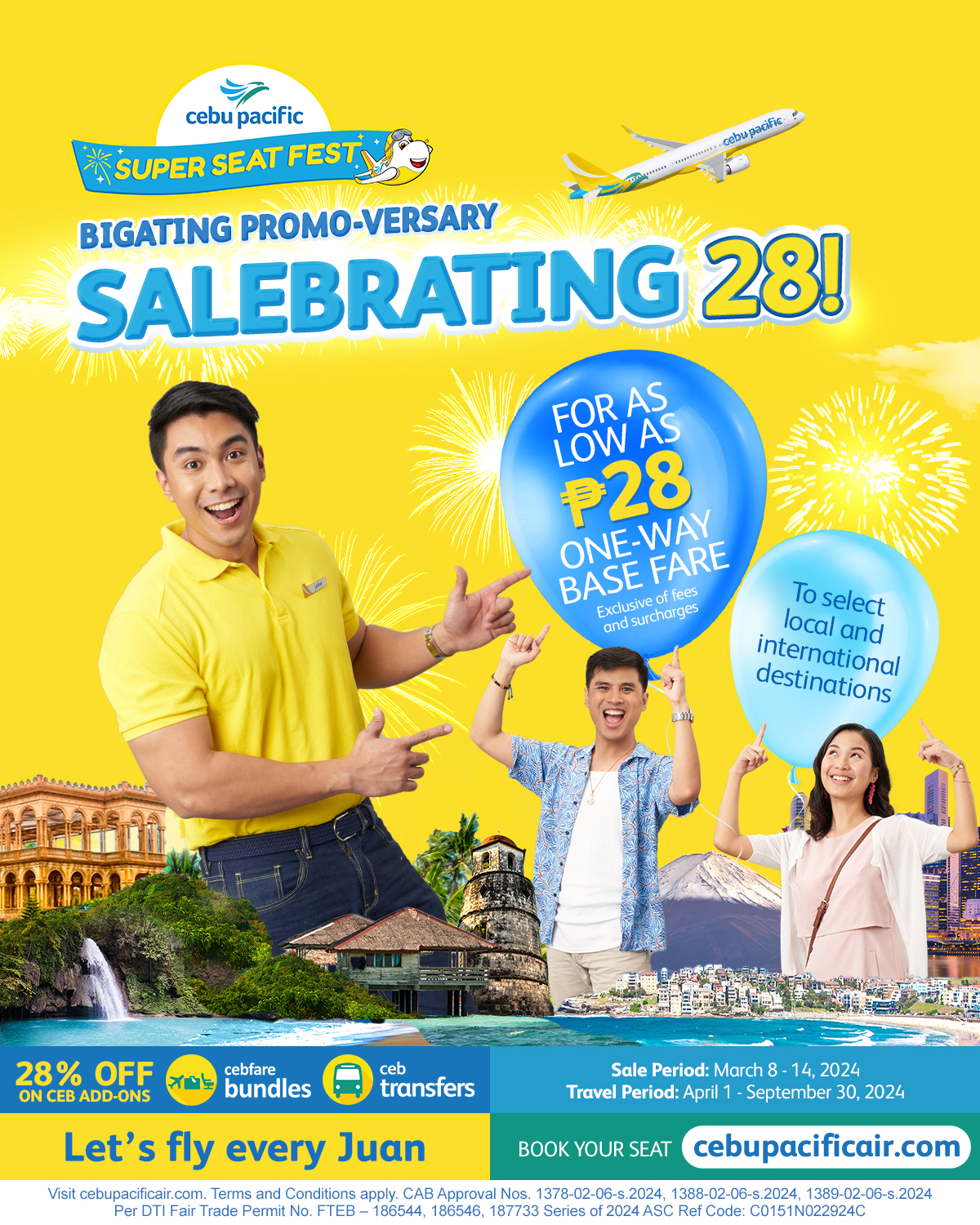 Cebu Pacific Anniversary Promo (March 8, 2024) Cebu Pacific Promo Fares 2025 Latest Seat